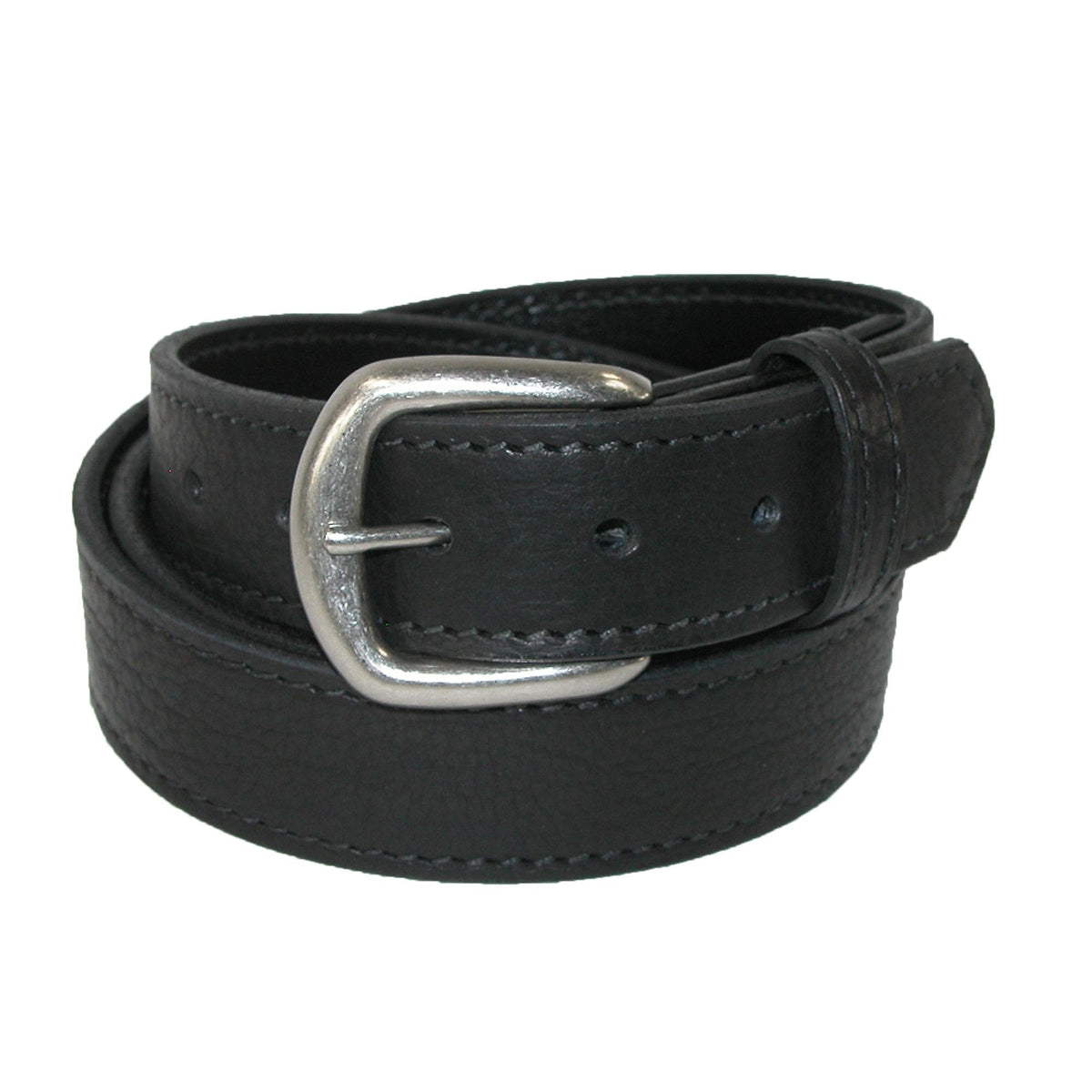 Men's Big & Tall Bison Leather Belt with Removable Buckle by Boston