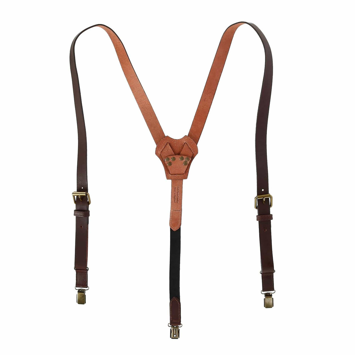 Men's The Bristol Clip End Leather Braces with Elastic Backstrap by