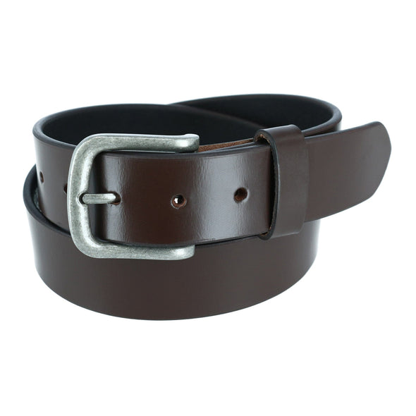 Men's Big & Tall Leather 1 3/8 Inch Removable Buckle Bridle Belt