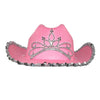 Girls' Felt Tiara Cowboy Western Hat with Bling