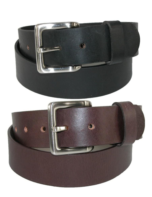 Men's Leather Bridle Belt with Removable Buckle (Pack of 2)