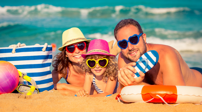 Family at the beach