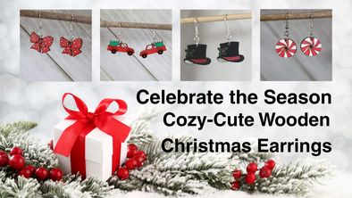 Cate's Concept's LLC Women's Christmas Wooden Earrings