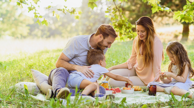 Family having a picnic