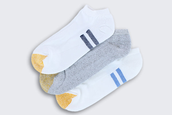 three no show socks