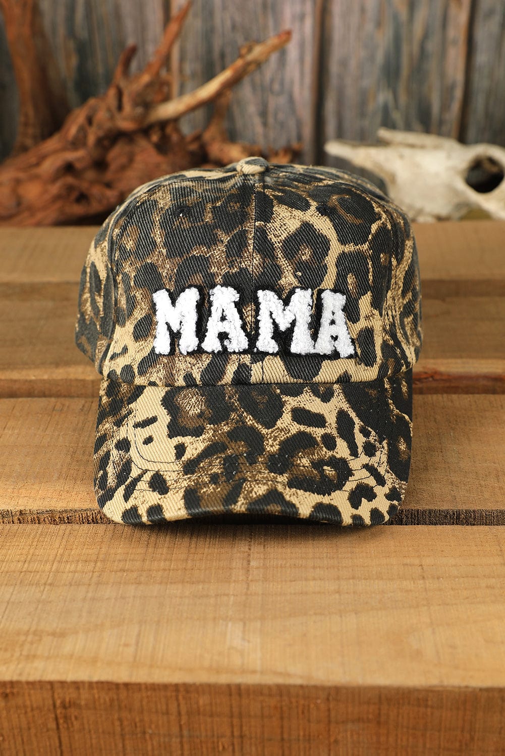 Poppy Lee Lane Women's Leopard MAMA Baseball Cap - Leopard MAMA Baseball Cap - Threaded Pear