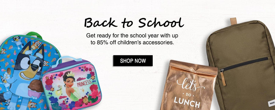 Back to School: Get ready for the school year with up to 85% off children's accessories. Shop now! width=