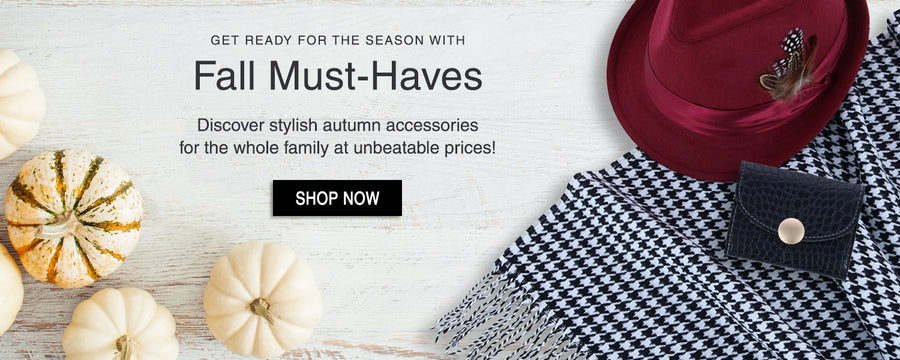 Get ready for the season with fall must-haves. Discover stylish autumn accessories for the whole family at unbeatable prices! width=