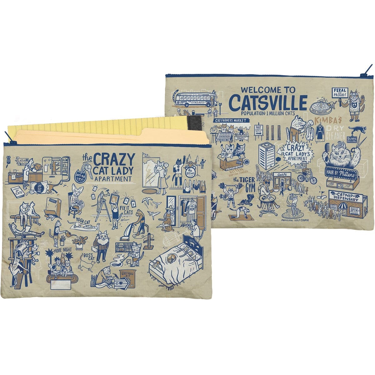 The Bullish Store Women's Crazy Cat Lady Apartment Jumbo Pouch
