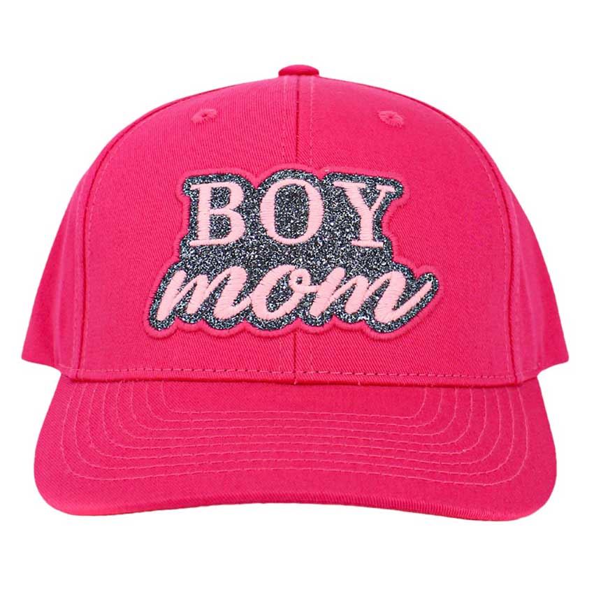 Madeline Love Women's Boy Mom Message Baseball Cap - pink