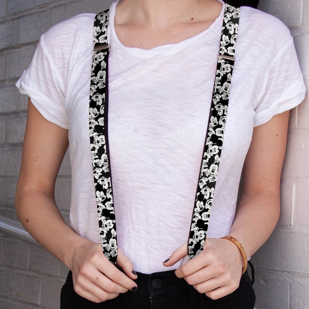 Buckle Down Unisex Mickey Mouse Expressions Suspenders - one size