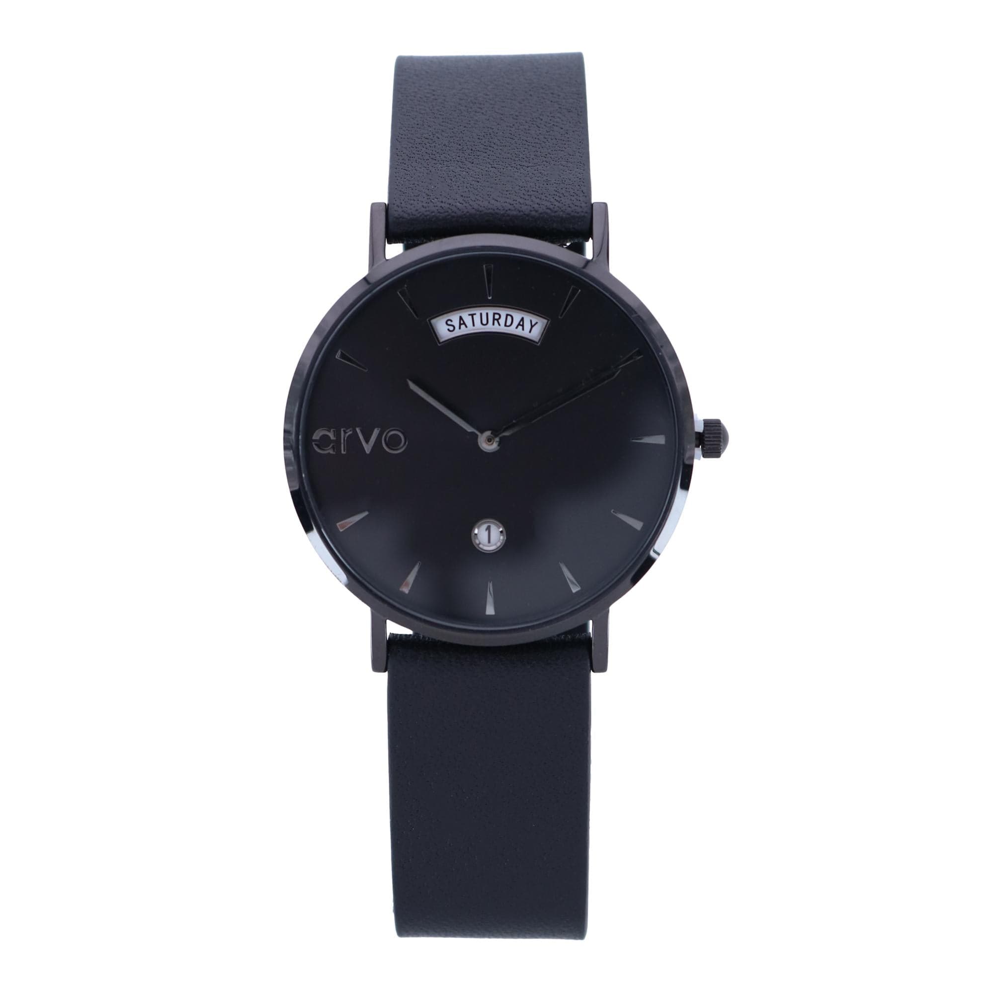 Arvo Black Awristacrat Watch - Black Band