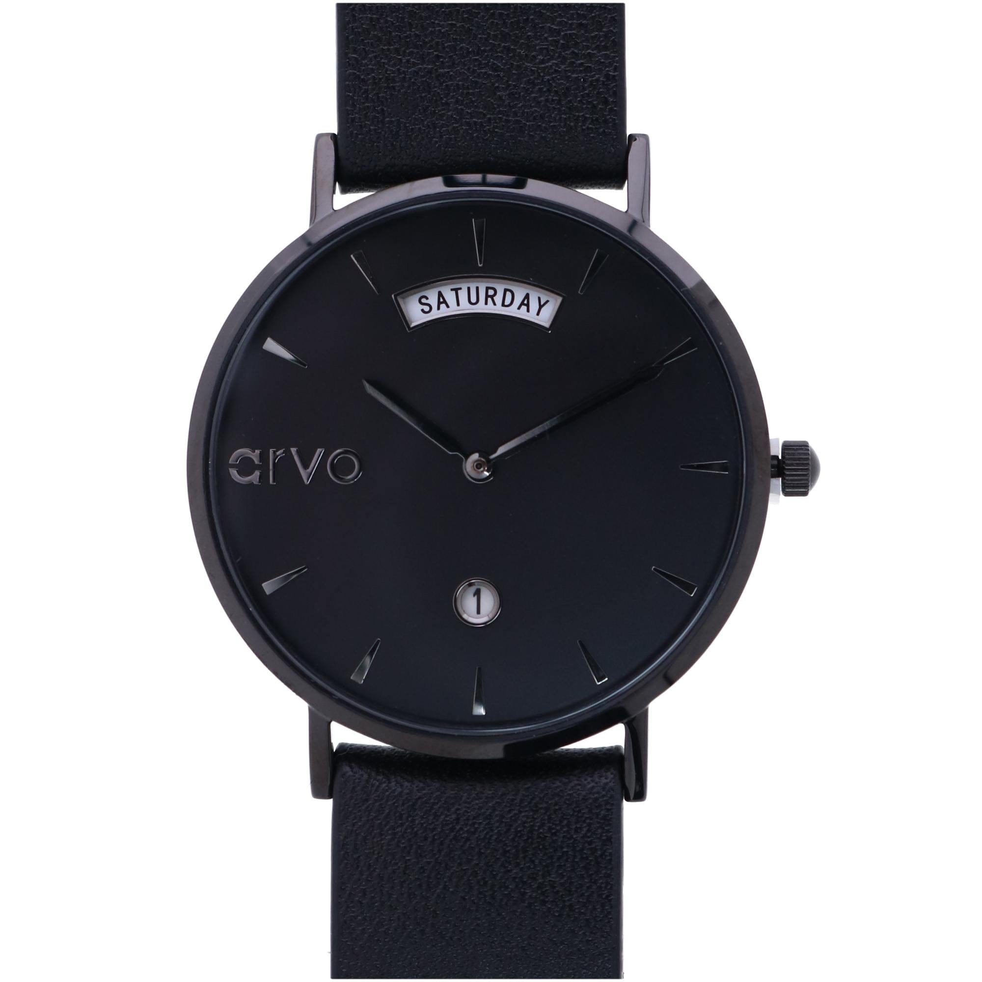 Arvo Black Awristacrat Watch - Black Band