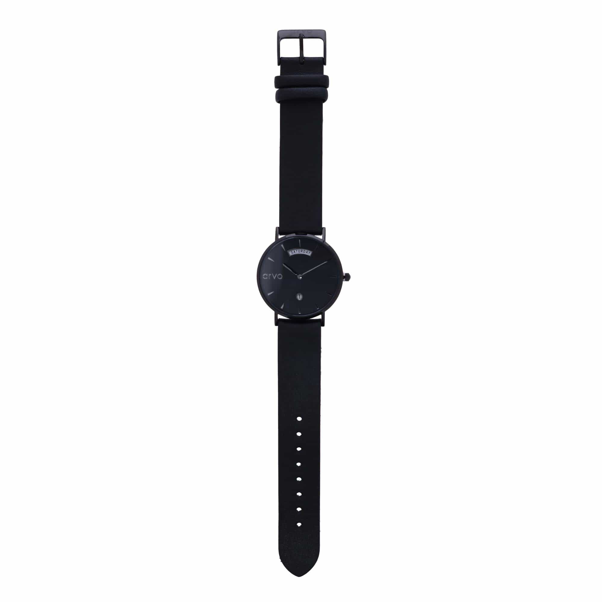 Arvo Black Awristacrat Watch - Black Band
