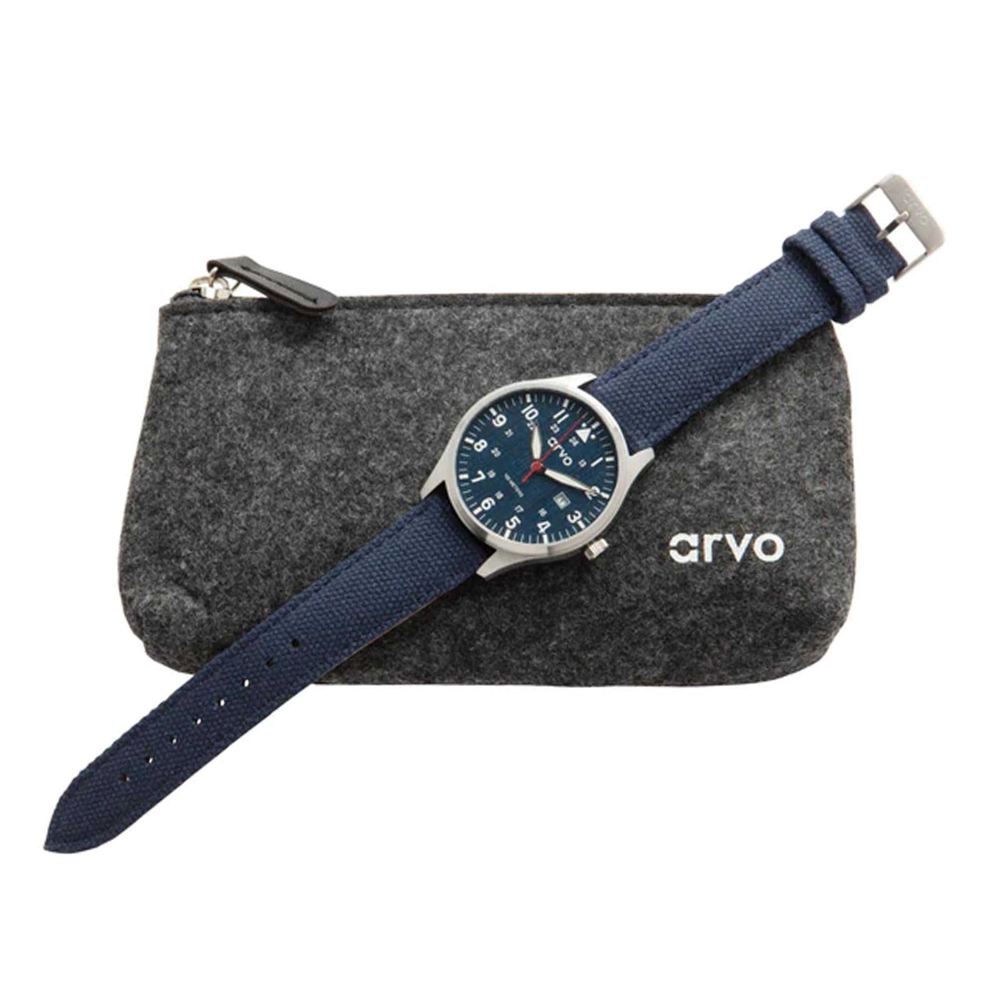 Arvo Rove Field Blue Face Watch - Jeans Blue Band