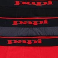 Papi Men's Solid Brazilian Cut Trunks (3 Pack) - Black