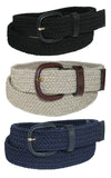 Men's Stretch Belt with Covered Buckle (Big & Tall Available) (Pack of 3)