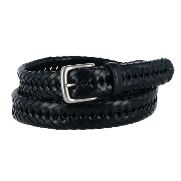 Men's Tubular Leather Braided Belt