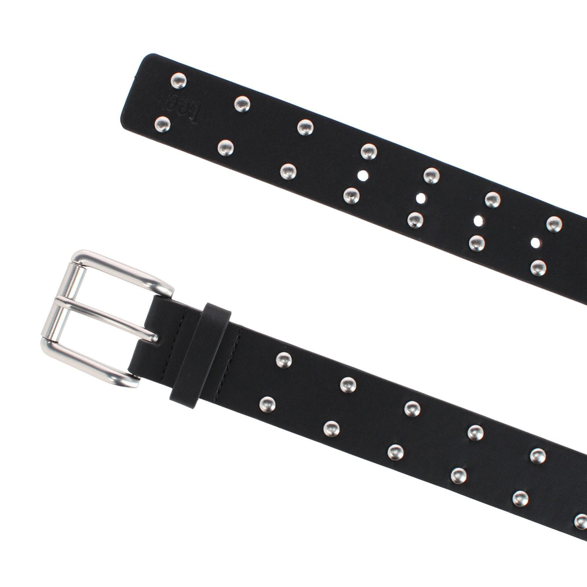 Lee Women's 35mm Riveted Synthetic Leather Belt Matte Roller Buckle - Black