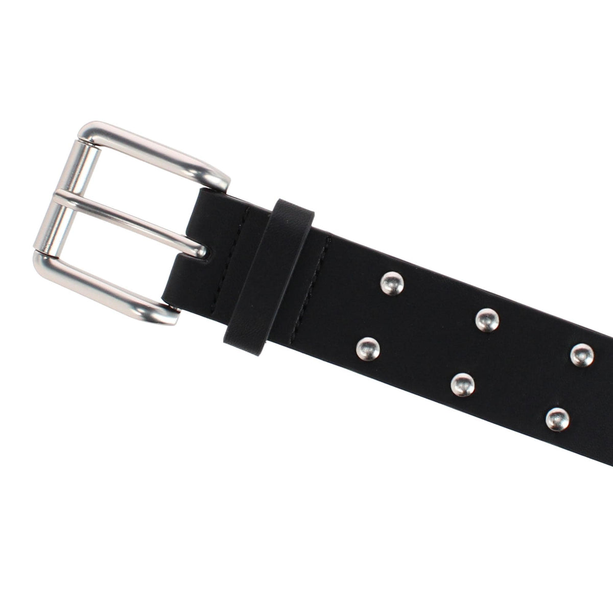 Lee Women's 35mm Riveted Synthetic Leather Belt Matte Roller Buckle - Black