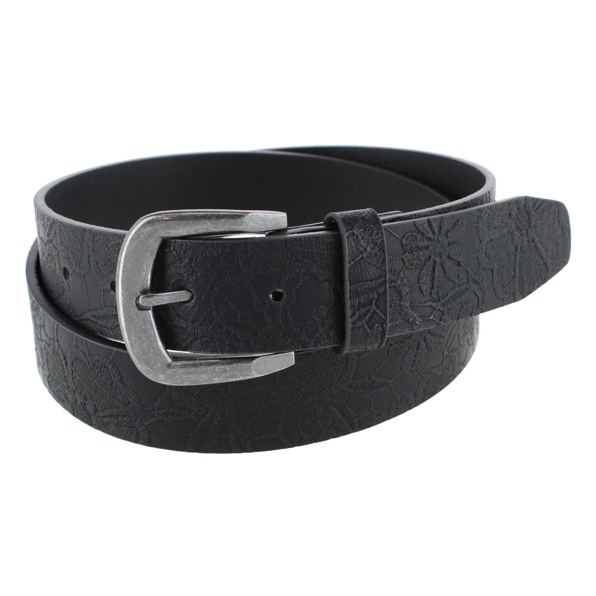 Lee Women's Floral Embossed Cut Edge Belt