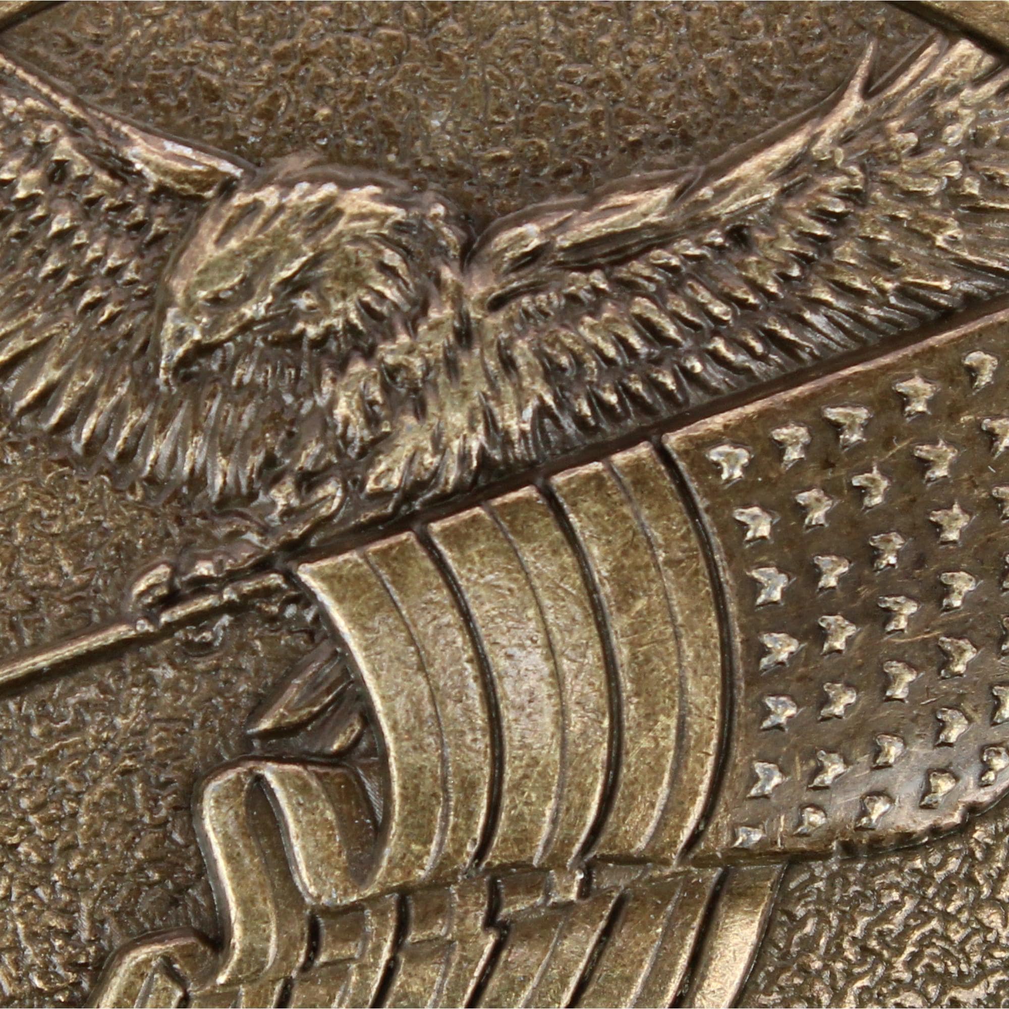Wrangler Men's American Flag & Eagle Belt Buckle Antique Brass Finish - Antique Brass