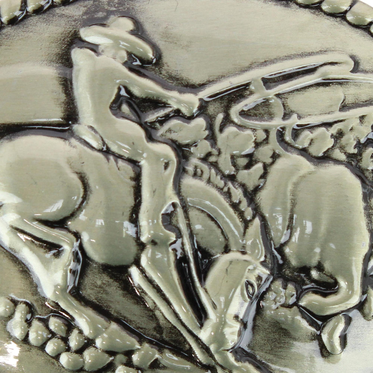 Wrangler Men's Roping Cowboy Belt Buckle Antique Brass Finish - Antique Brass
