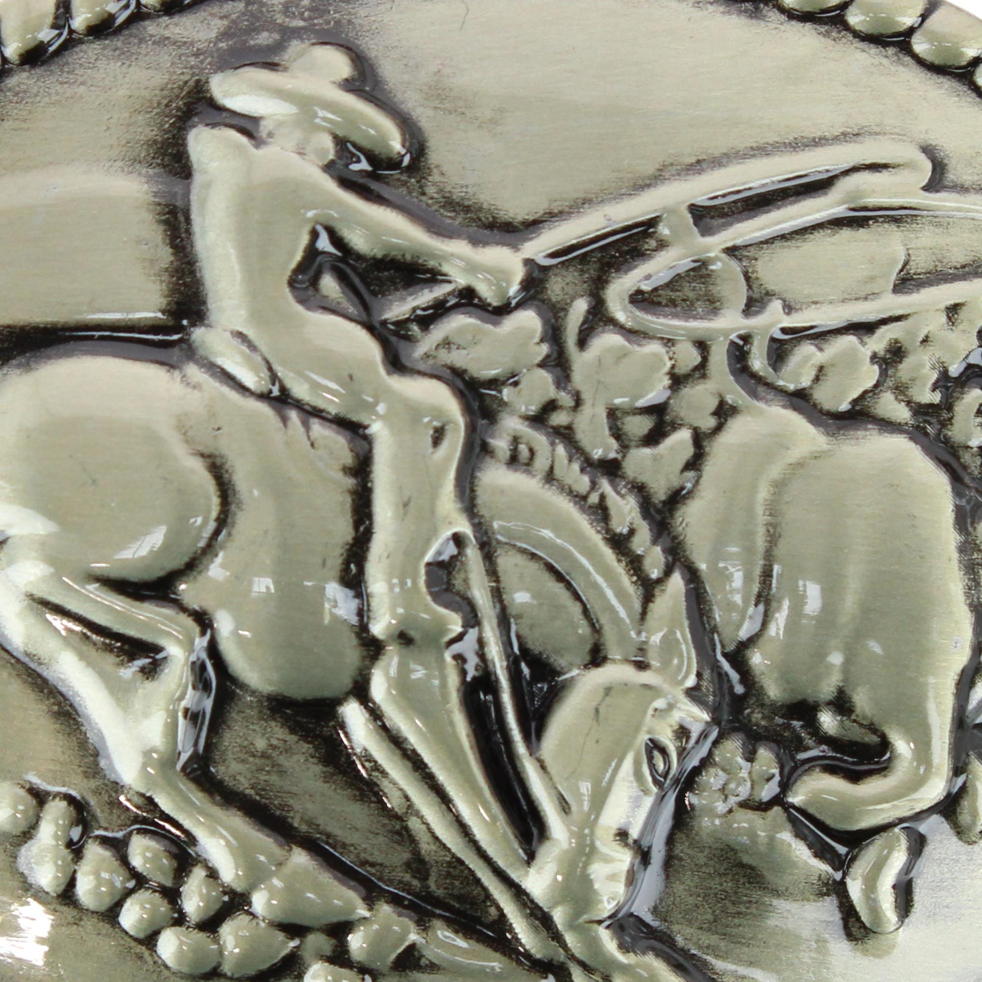 Wrangler Men's Roping Cowboy Belt Buckle Antique Brass Finish - Antique Brass