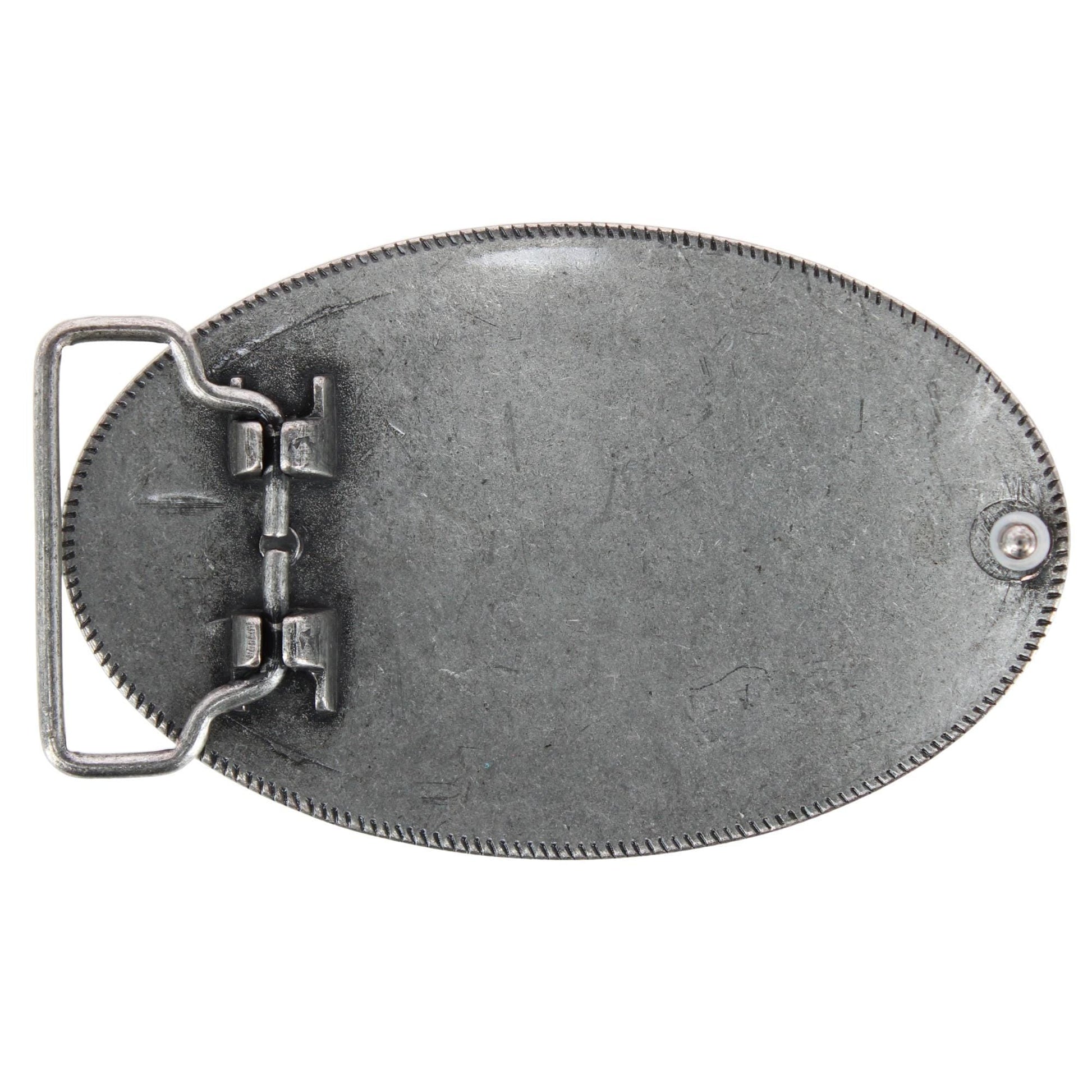 Wrangler Men's Longhorn Plaque Belt Buckle Antique Nickel Finish - Antique Nickel