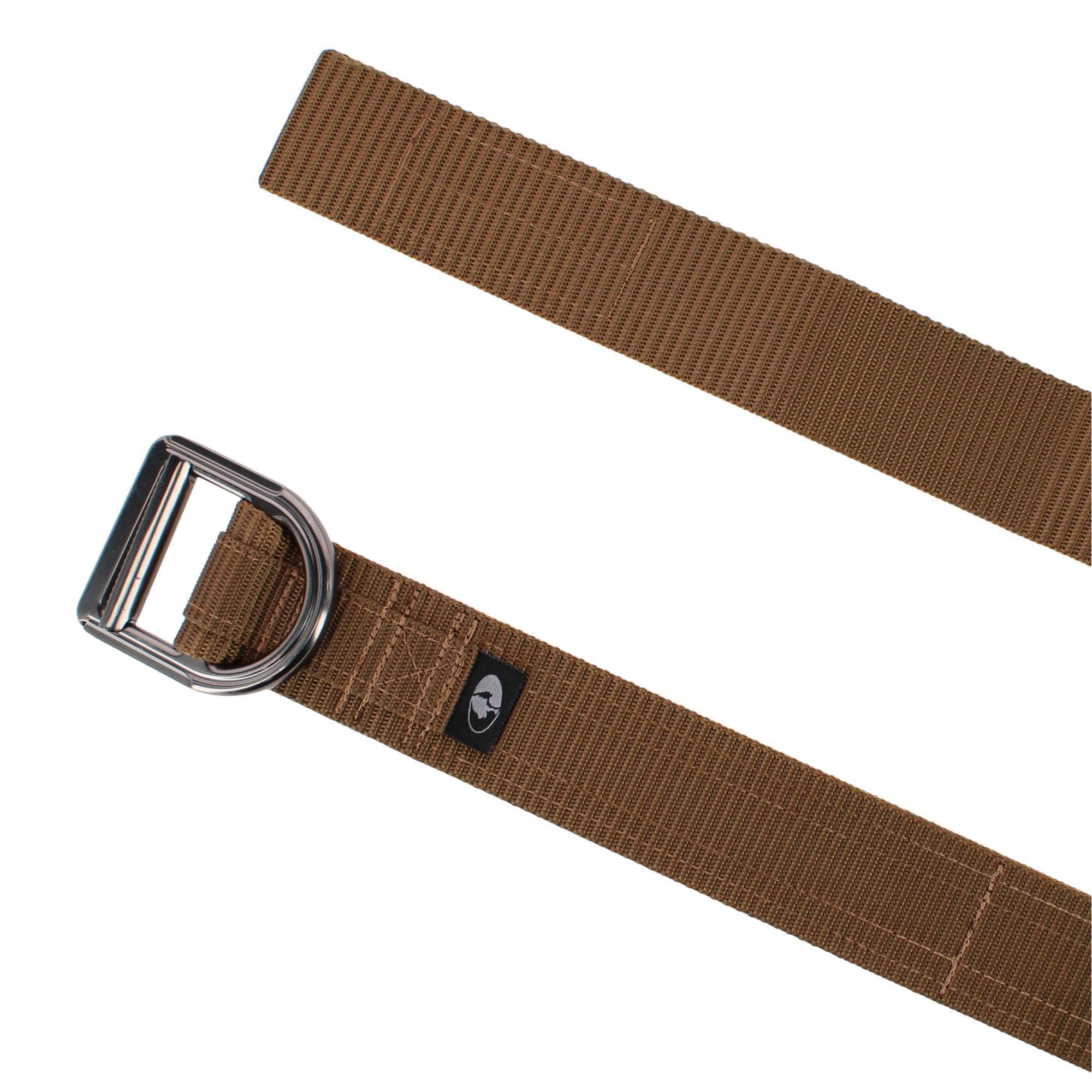 Mossy Oak Men's 45mm Tactical Web Belt with D-Ring Buckle Tan - Tan