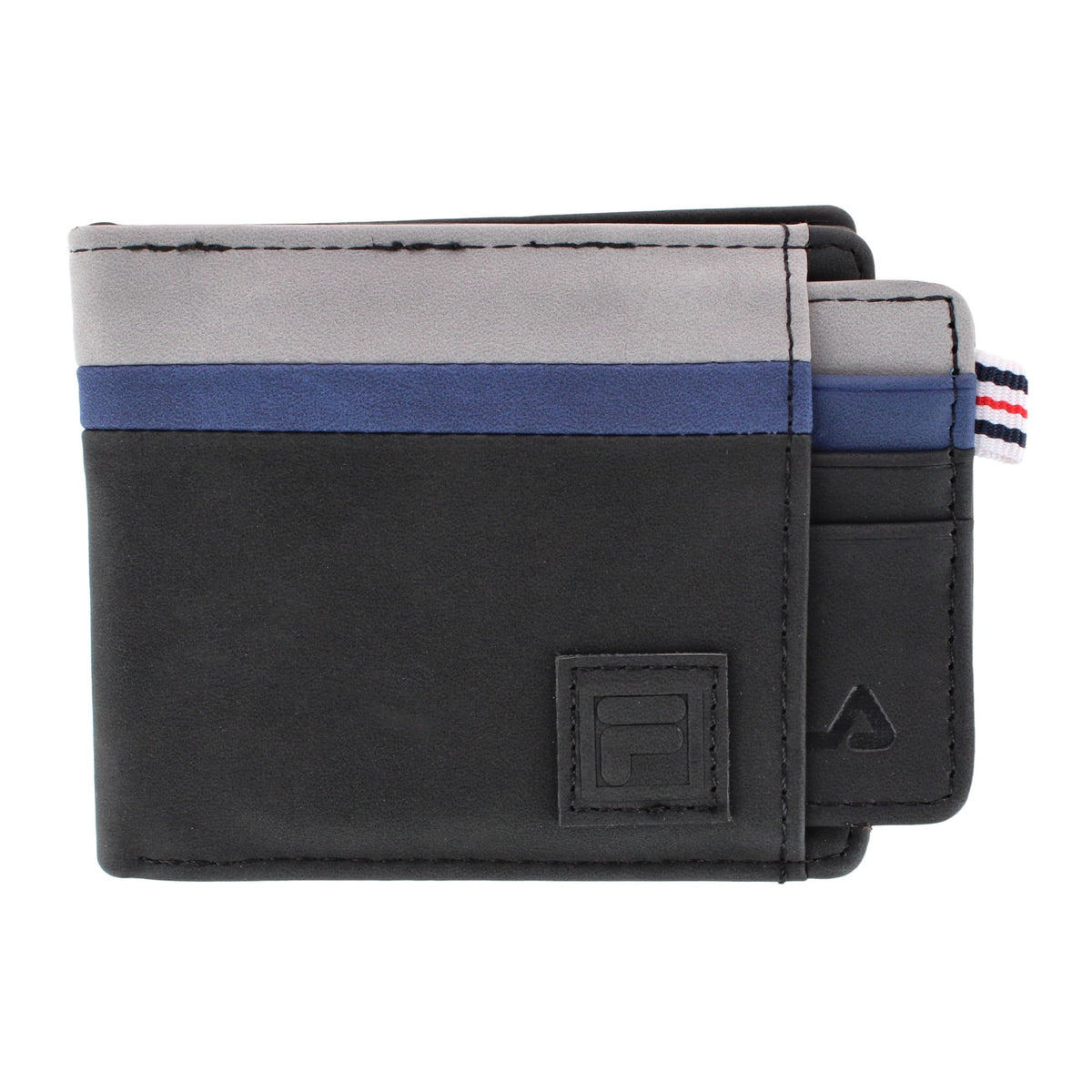 Fila Men's Bifold Wallet and Removable Passcase Gift Set - Black Multi