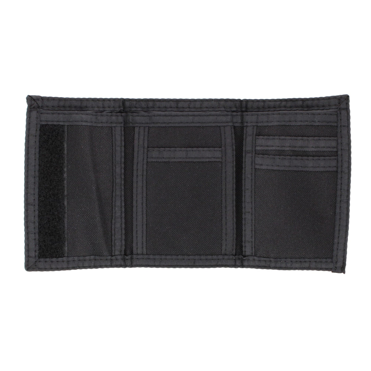 Fila Men's Sporty Trifold Wallet with Hook & Loop Closure - Black