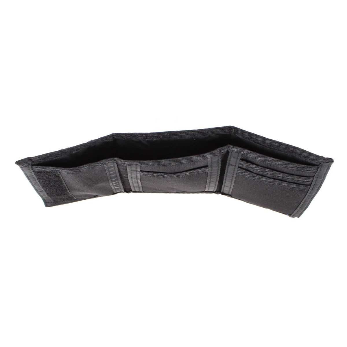 Fila Men's Sporty Trifold Wallet with Hook & Loop Closure - Black