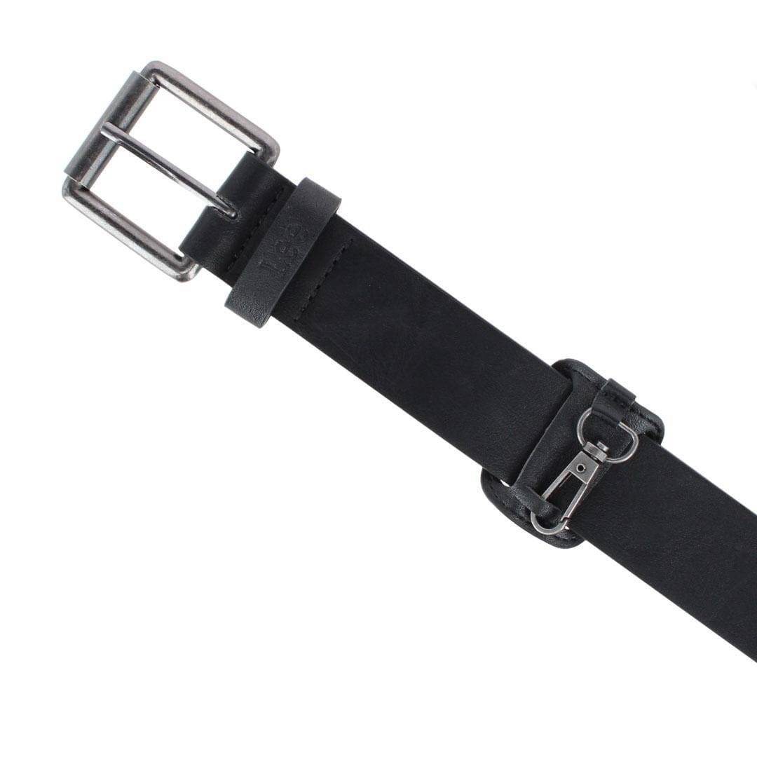 Lee Men's 38mm Jean Belt with Key Clip - Black
