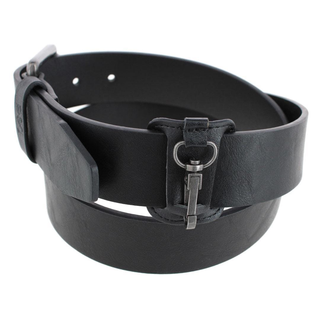 Lee Men's 38mm Jean Belt with Key Clip - Black