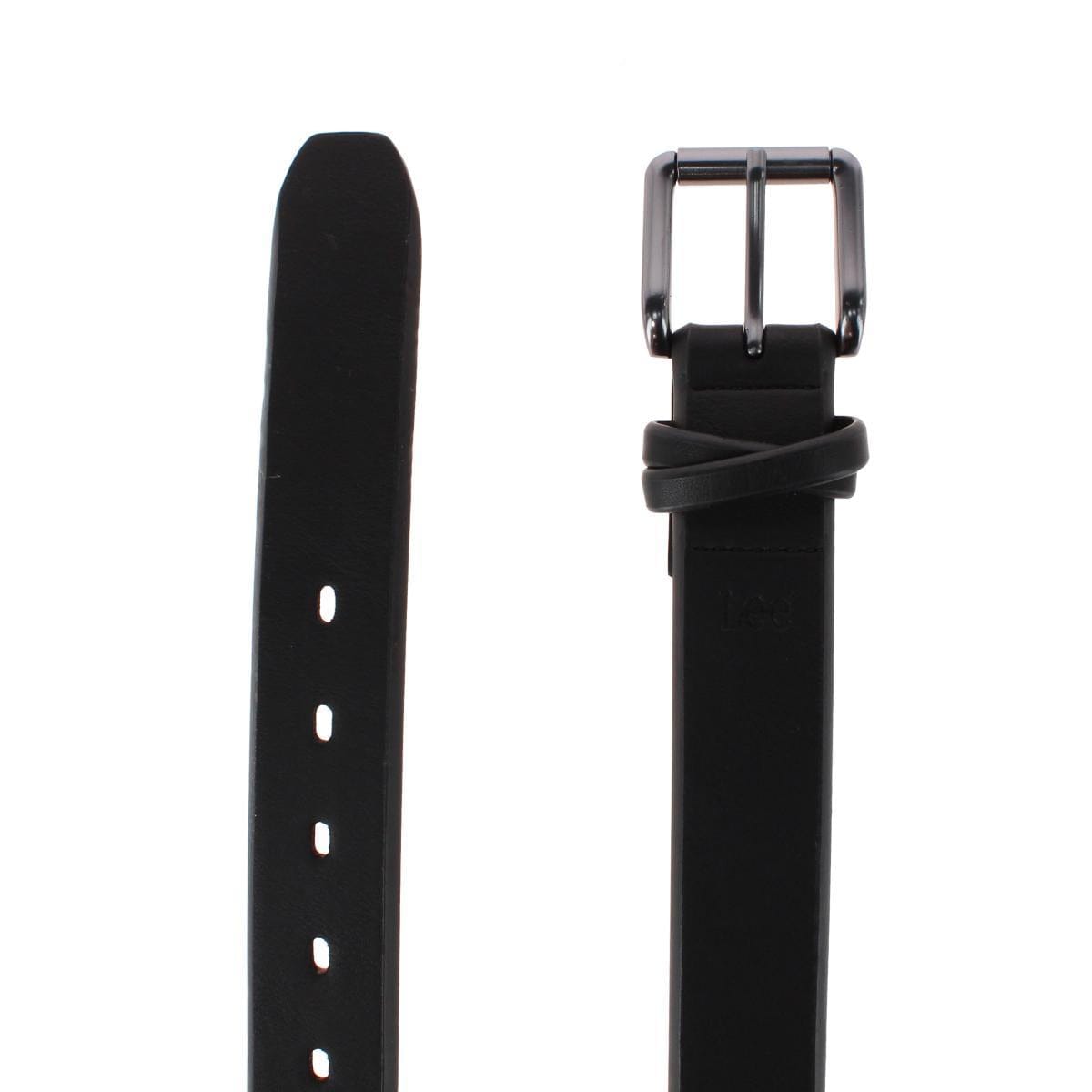 Lee Women's Burnished Edge and Crossed Loop Casual Belt - Black