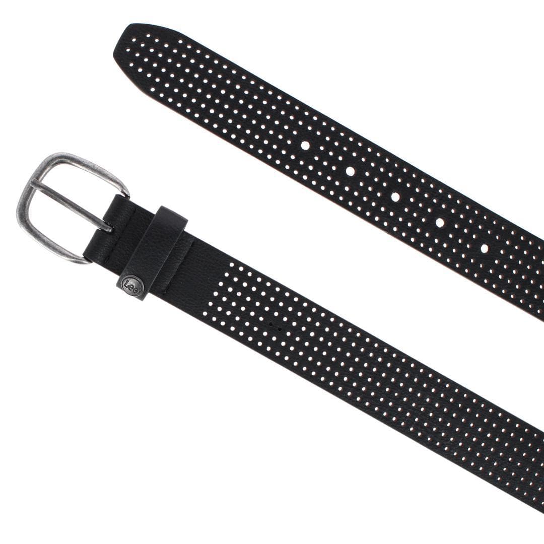 Lee Women's Perforated Tumbled Edge Belt - Black