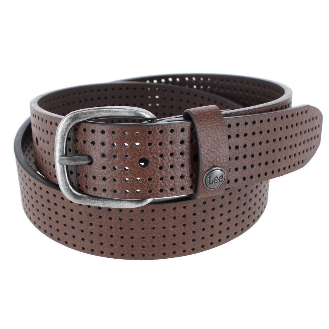 Lee Women's Perforated Tumbled Edge Belt - Brown