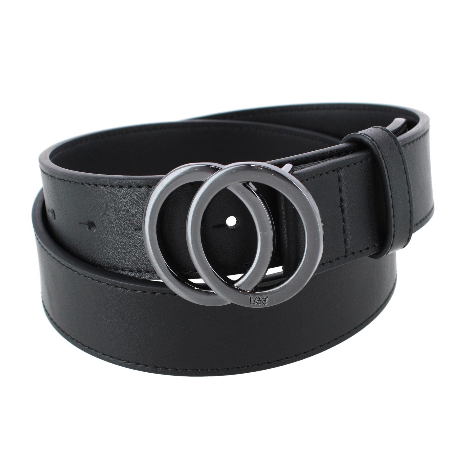 Lee Women's Double Ring Synthetic Leather Dress Belt - Women's Double Ring Synthetic Leather Dress Belt