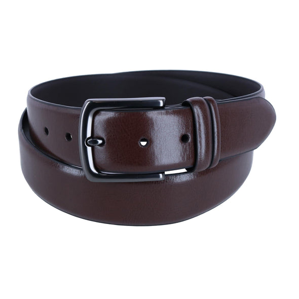 Men's Big & Tall 38mm Dress Belt with Feathered Edge