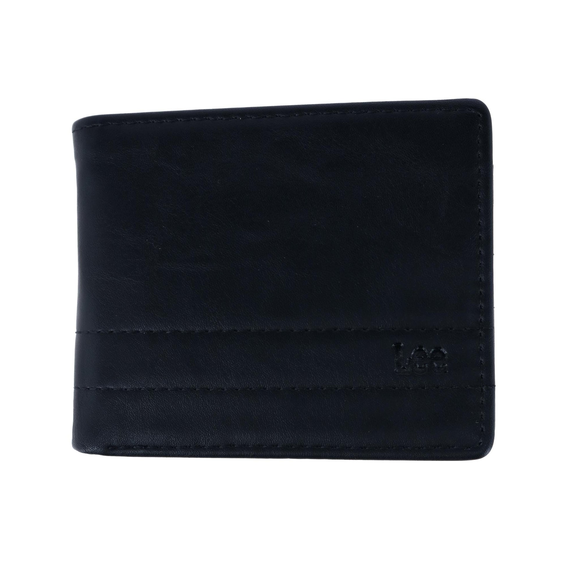 Lee Men's Embossed Passcase Wallet - Black