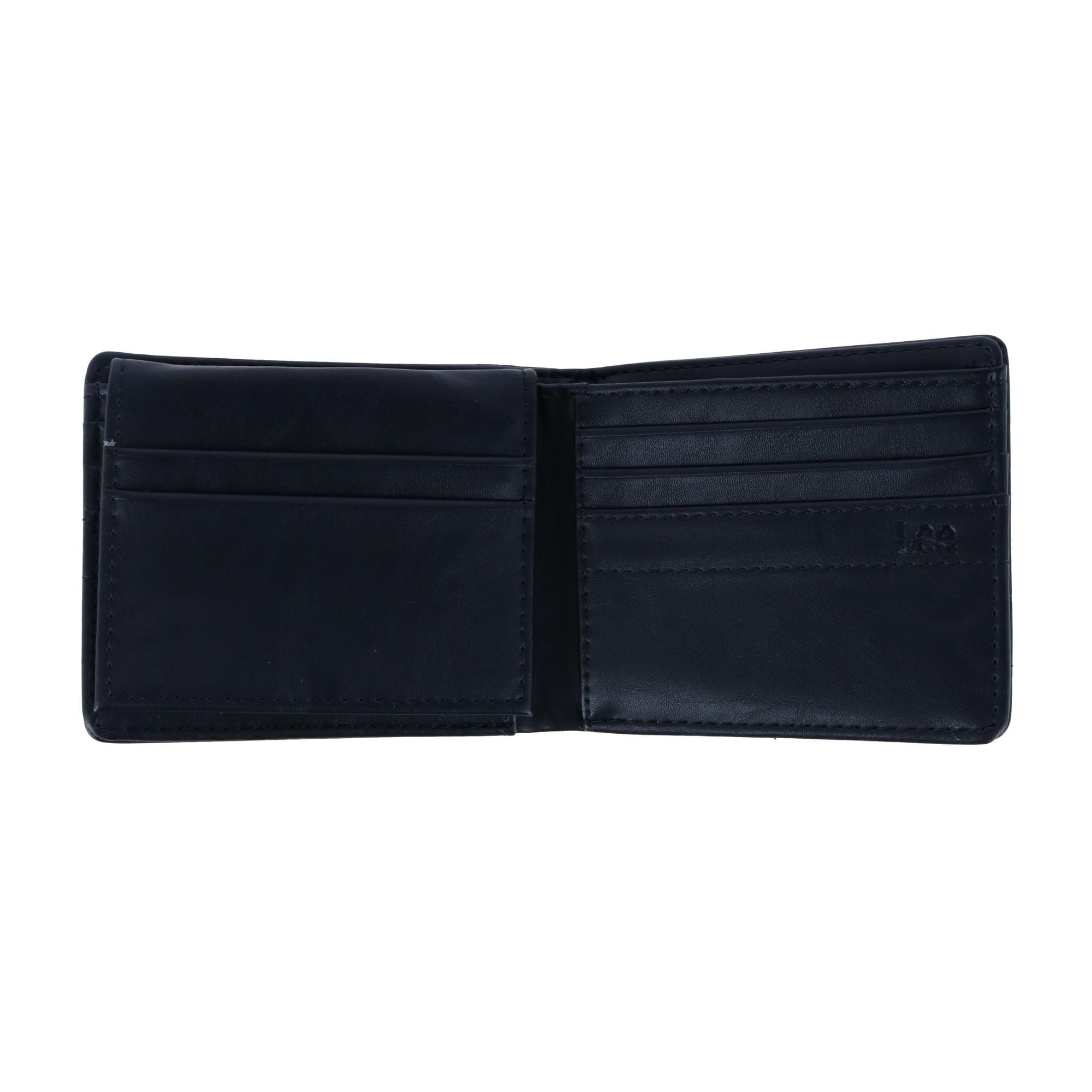 Lee Men's Embossed Passcase Wallet - Black