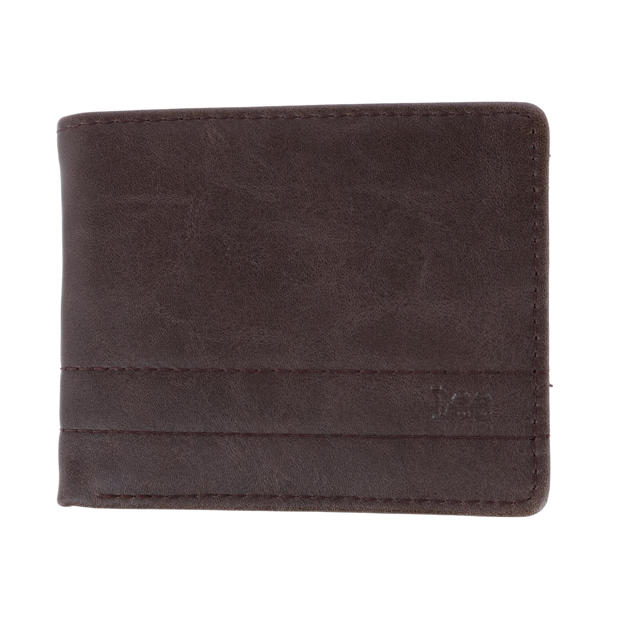 Lee Men's Embossed Passcase Wallet - Brown
