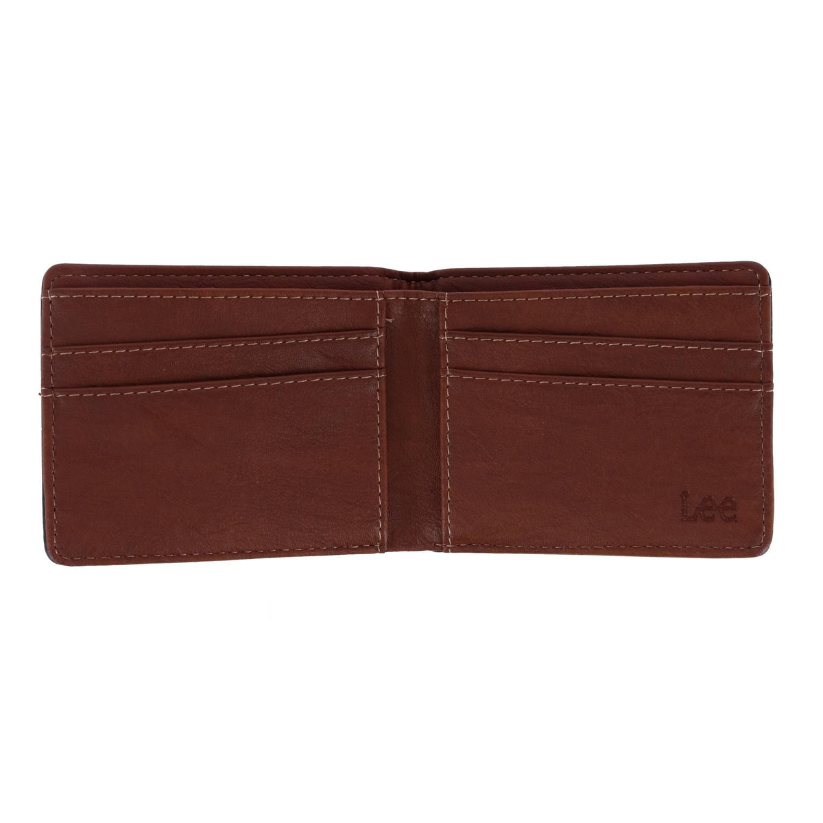 Lee Men's Tumbled Faux Leather Bifold Wallet - Black