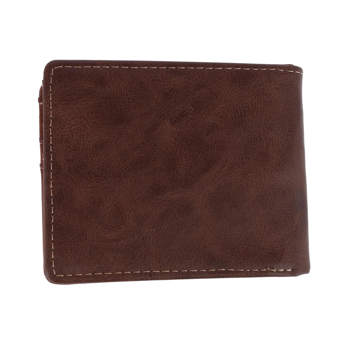 Lee Men's Tumbled Faux Leather Bifold Wallet - Brown