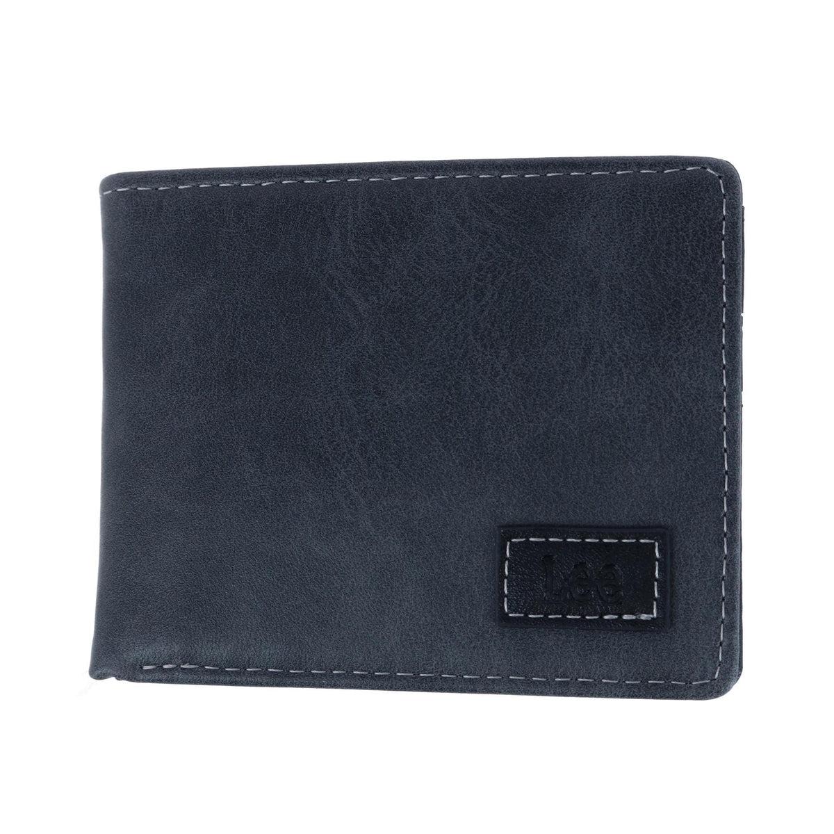 Lee Men's Tumbled Faux Leather Bifold Wallet