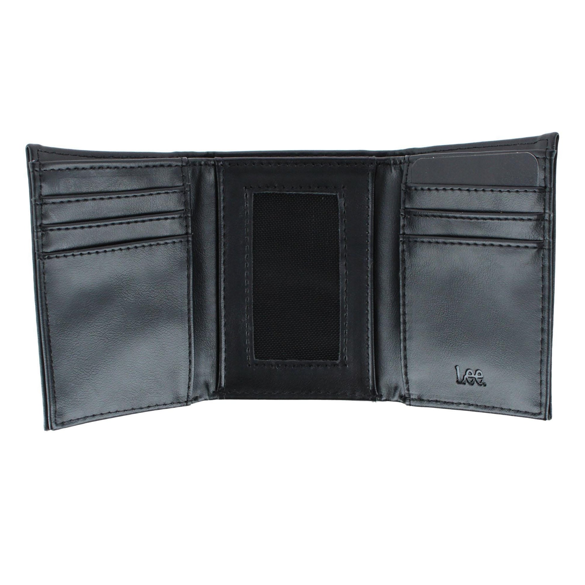 Lee Men's Smooth Trifold Wallet - Black