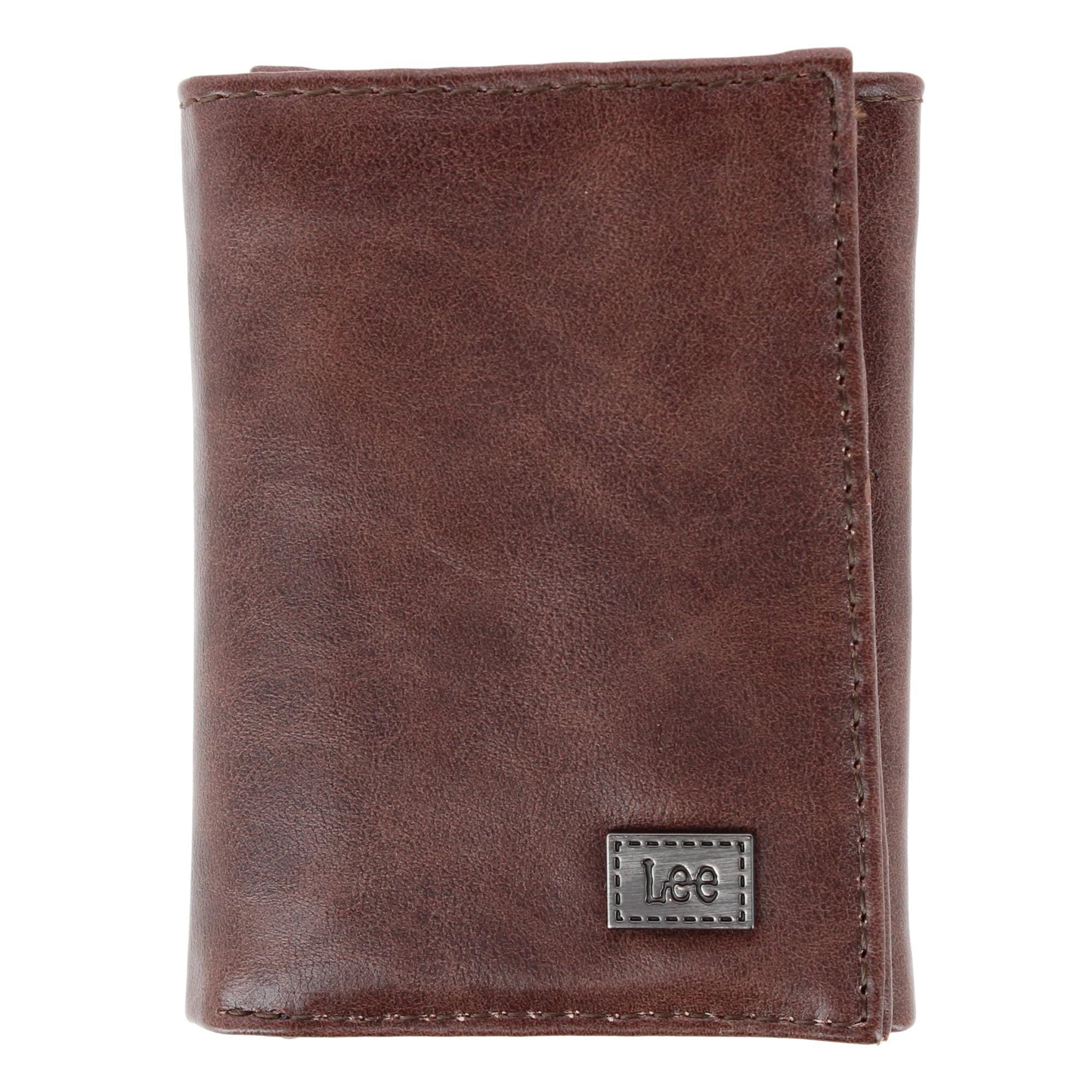 Lee Men's Smooth Trifold Wallet - Brown