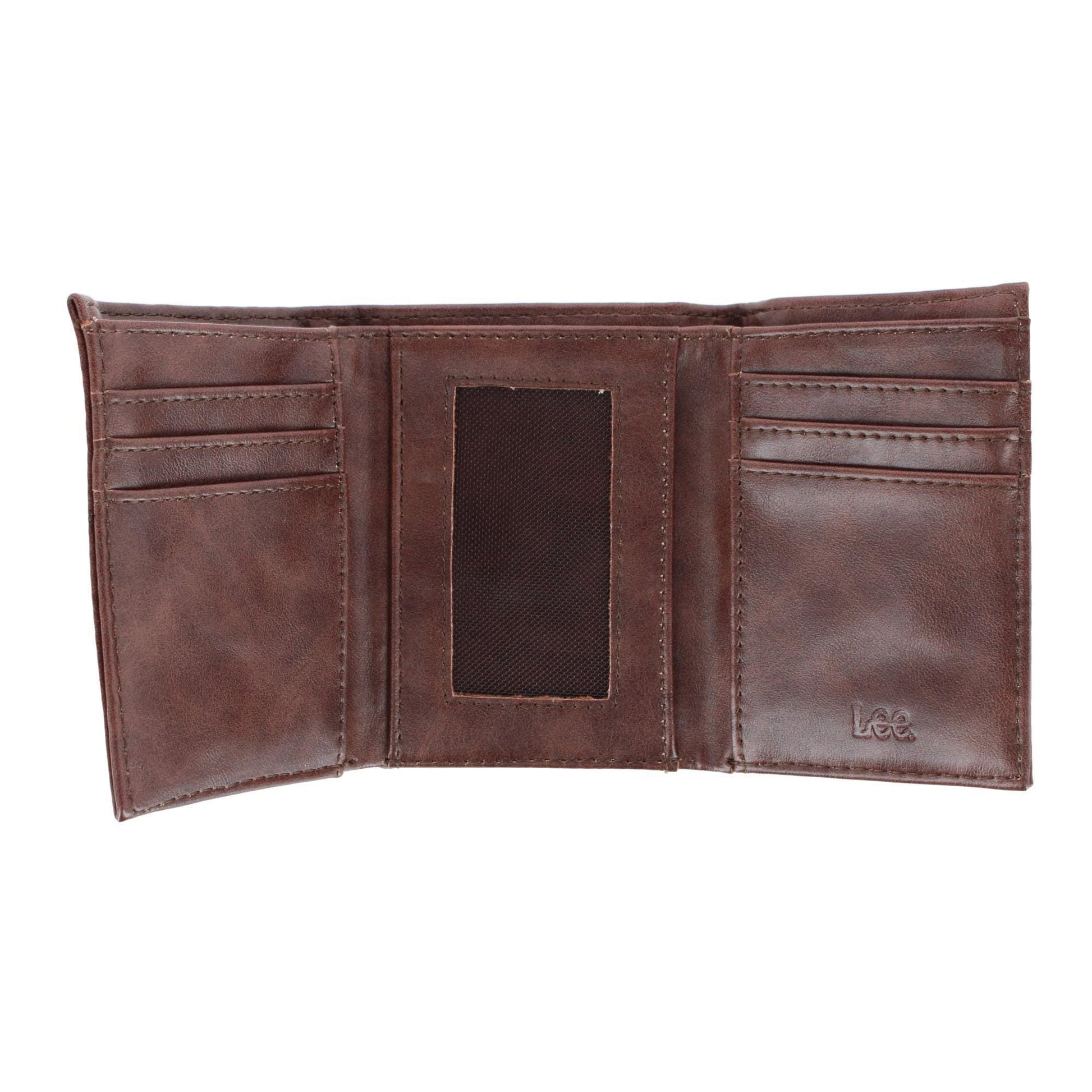 Lee Men's Smooth Trifold Wallet - Brown