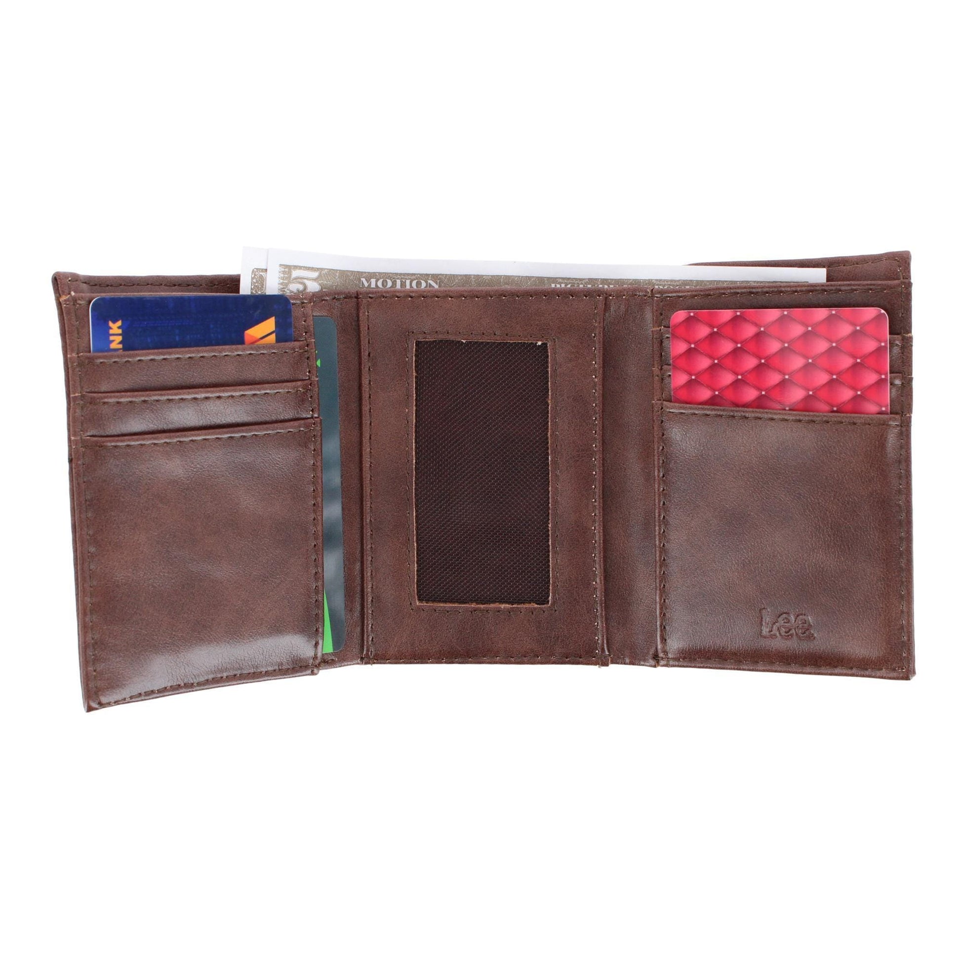 Lee Men's Smooth Trifold Wallet - Brown